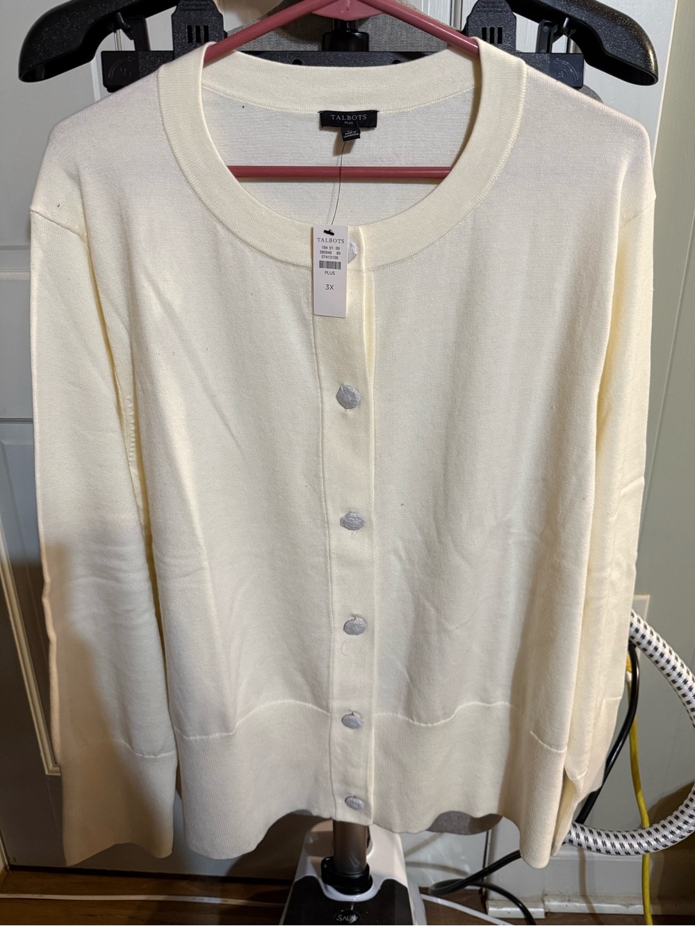 NWT Talbots Cream Button‑Front Women’s Sweater Cardigan 3x